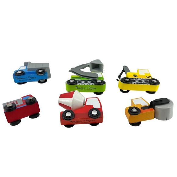 Wooden Construction Vehicle Lot Of 6 Melissa and Doug and More - Picture 14 of 14